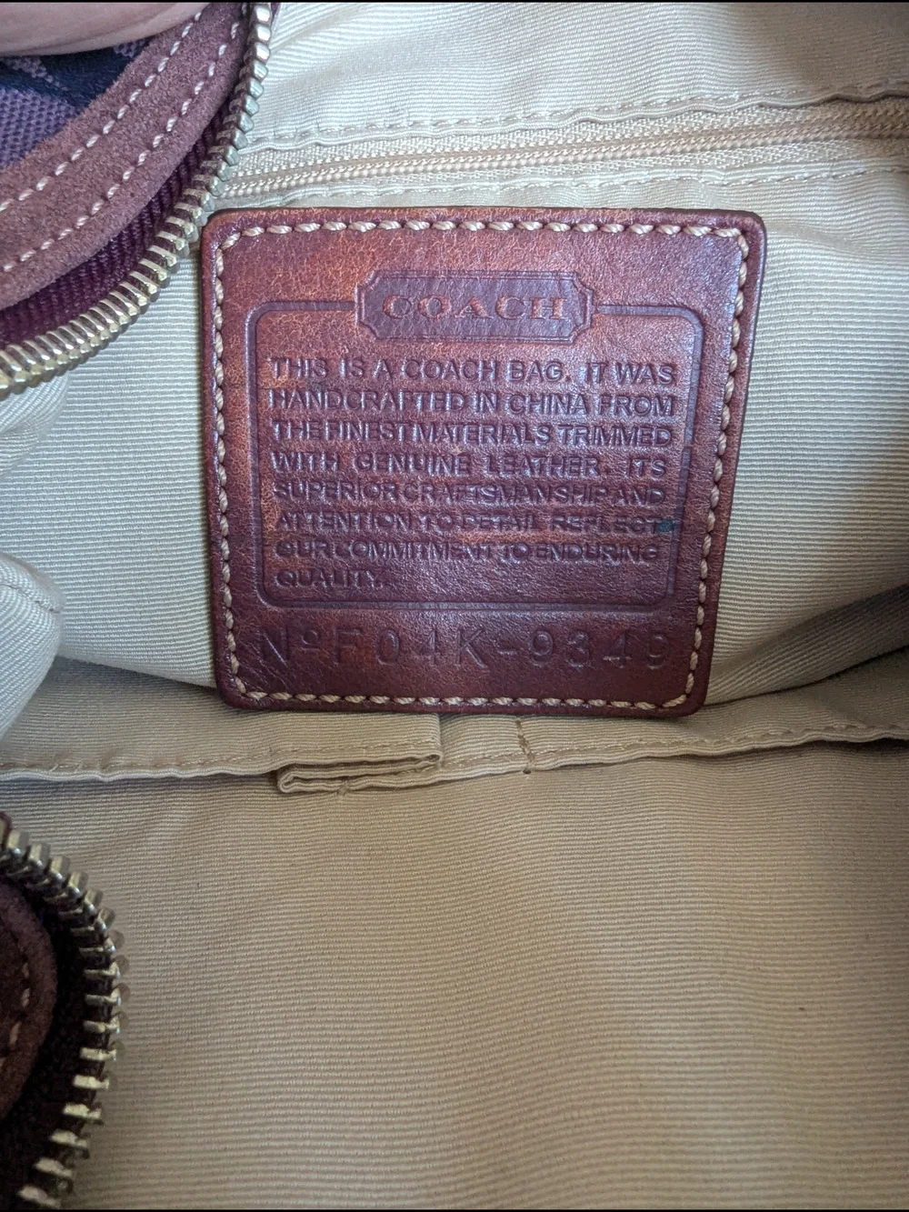 Coach Brown Signature Canvas Hobo Bag